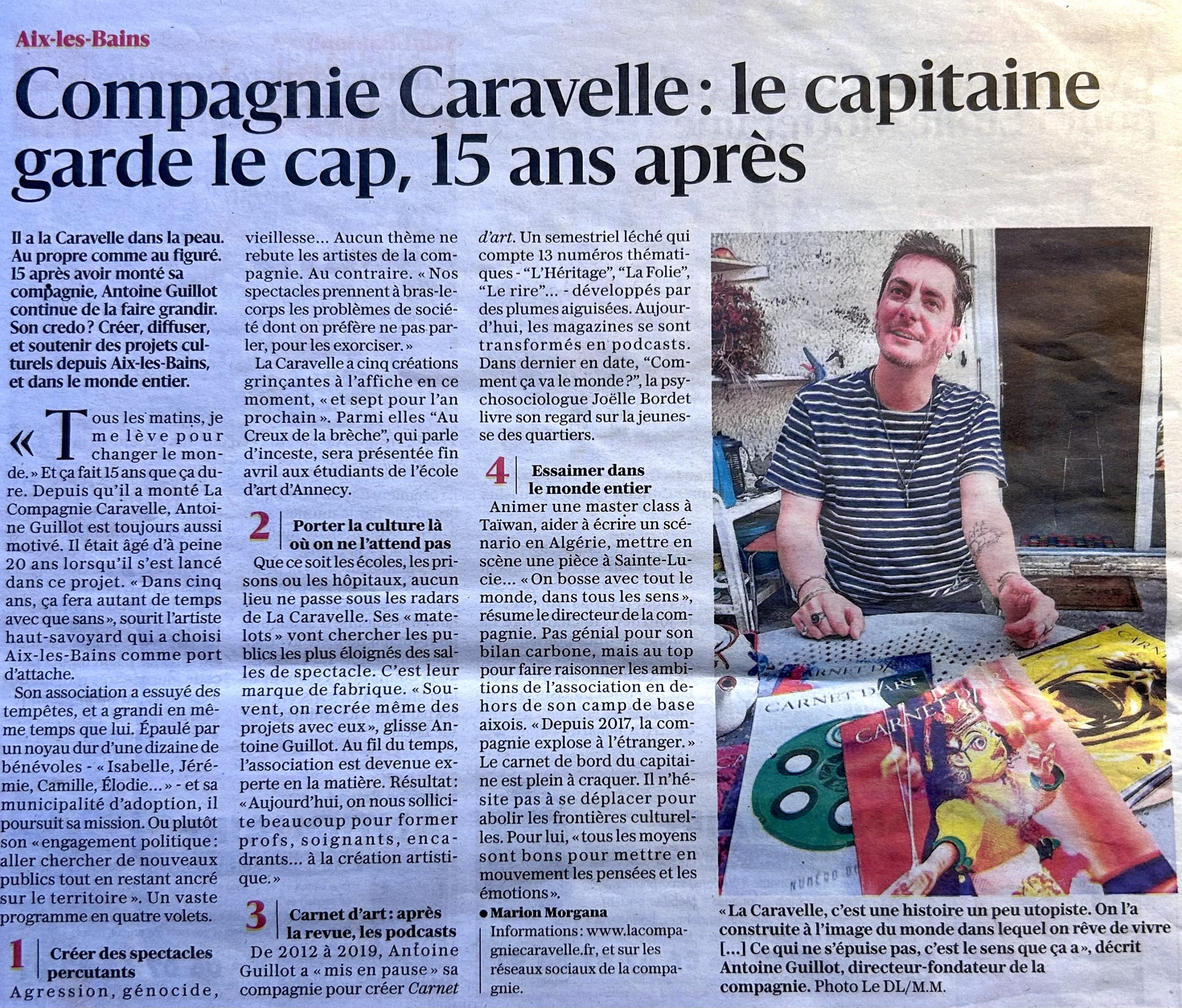 Antoine Guillot et La Caravelle_Article du Dauphiné Libéré